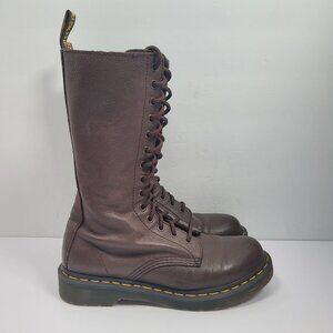 Dr. Martens 1B99 Virginia Women's Brown Leather Mid Calf Boots US Size 8